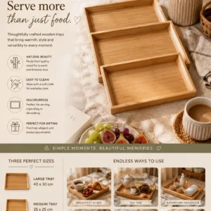 Natural Bamboo Serving Tray
