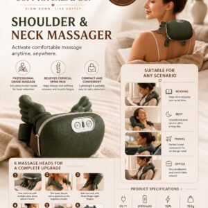 Professional Shoulder & Neck Massager – Deep Relaxation & Cervical Support