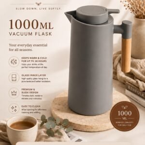 1000ML Premium Vacuum Flask – Hot & Cold Insulated Coffee & Tea Carafe